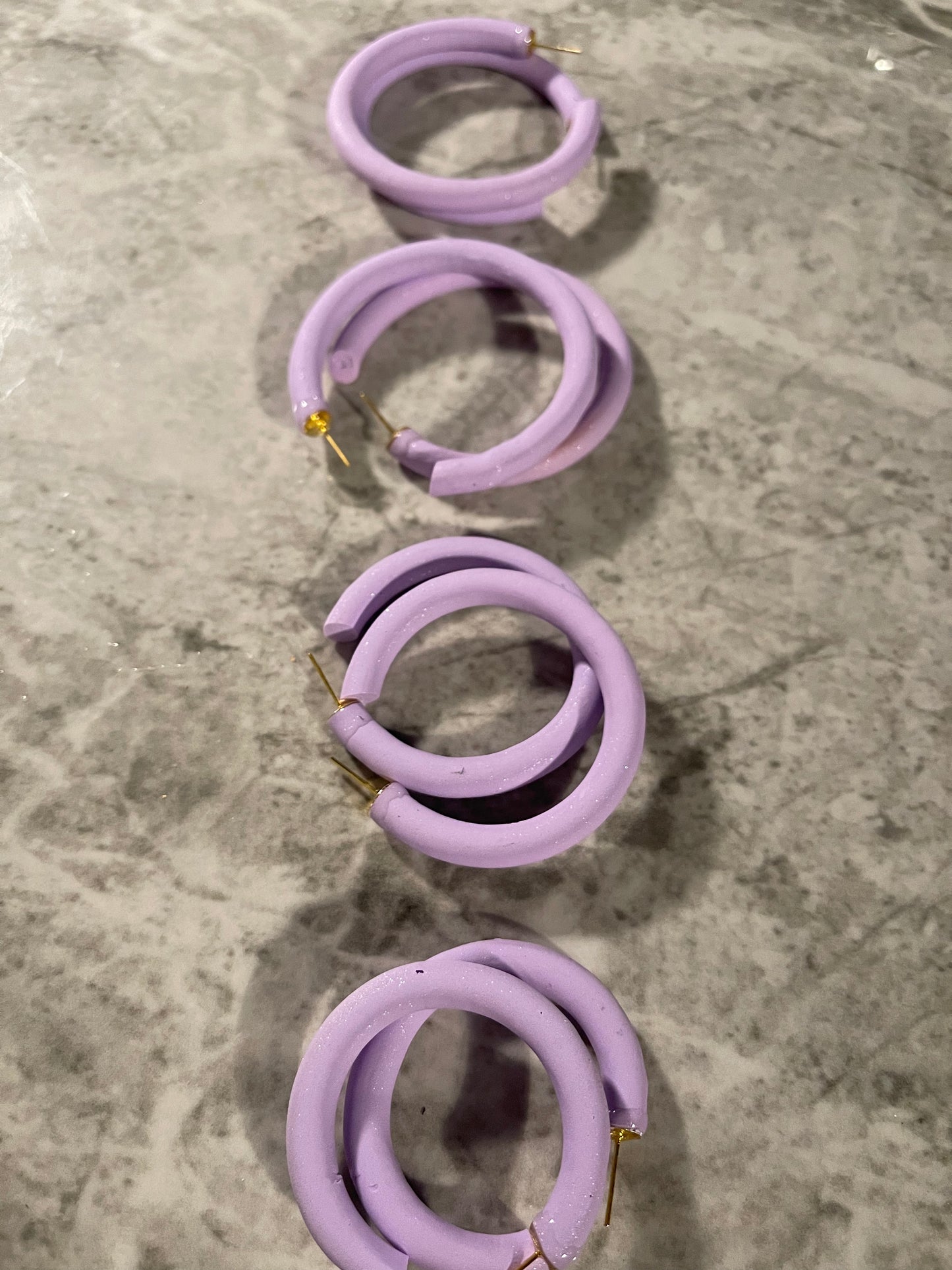 Fall Matte Hoops in Pastel Purple