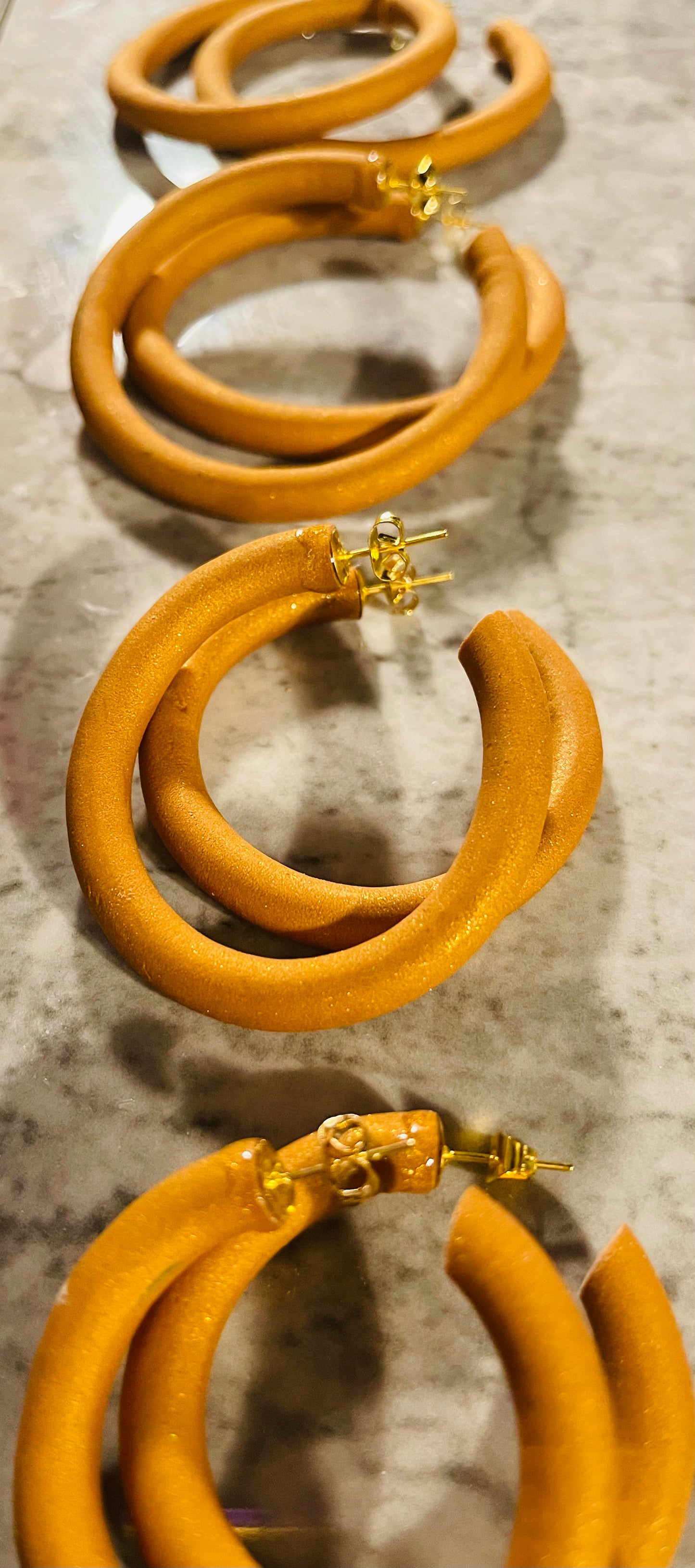 Fall Matte Hoops in MUSTARD